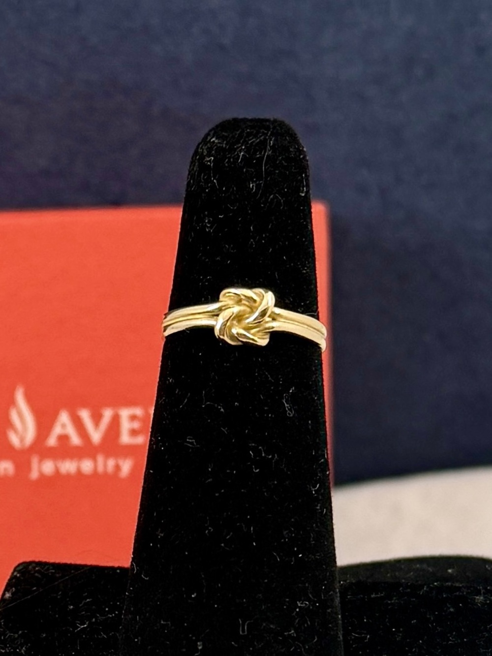 JAMES AVERY 14K Yellow Gold Cable Twist Braid Lovers’ Knot Ring; Size 4; RETIRED